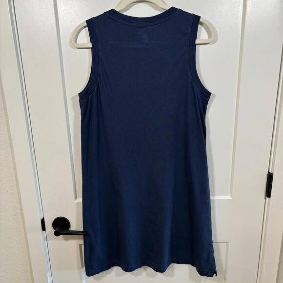 Pact Organic Cotton Sleeveless A-Line Mini Dress Blue V Neckline Beachy-medium - Picture 5 of 8